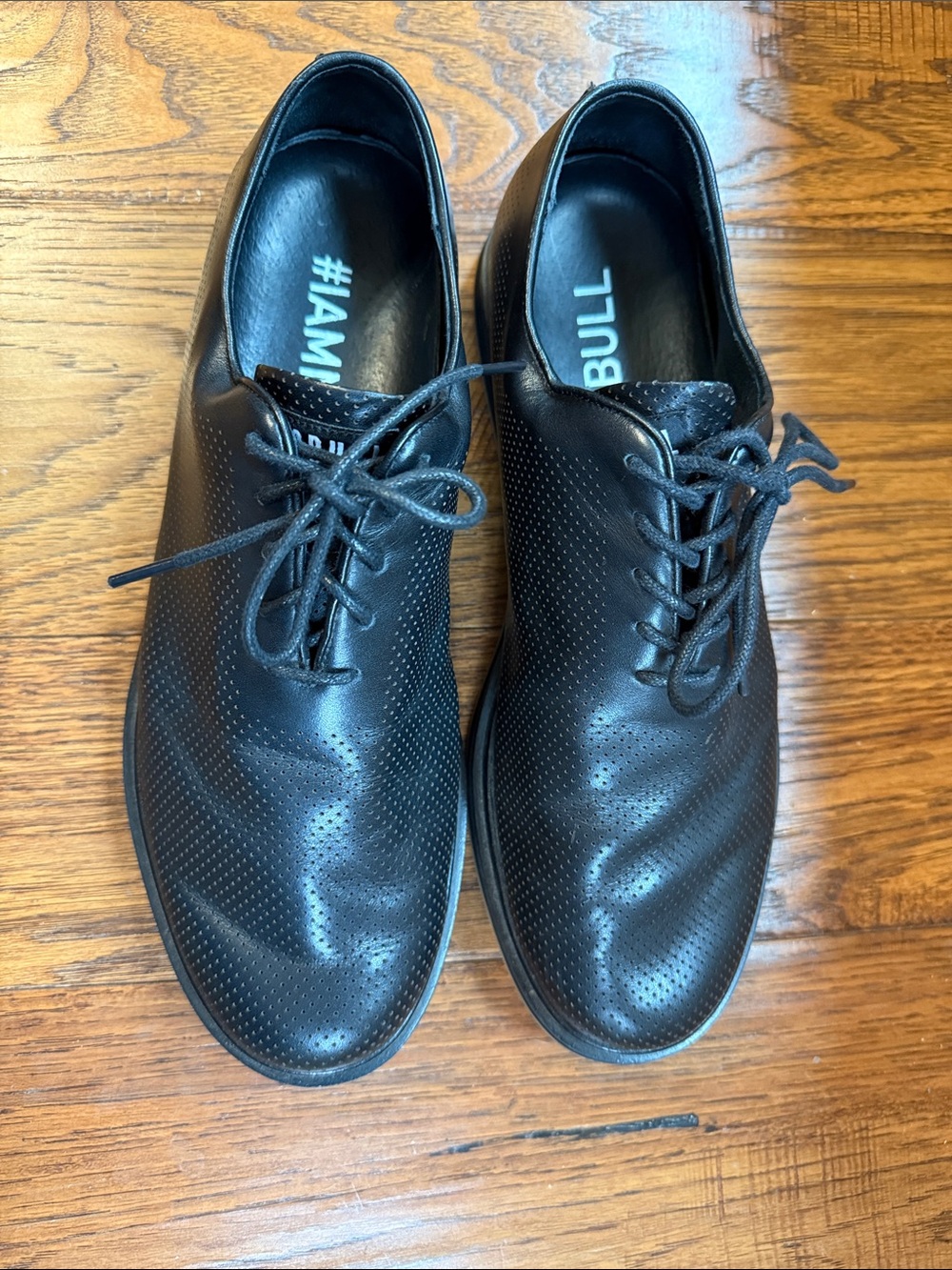 NOBULL Black Perforated Lace-Up Oxfords